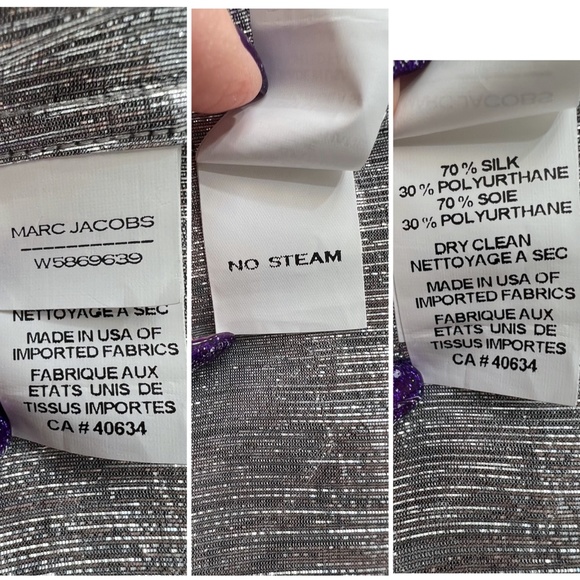MARC JACOBS FOR BERGDORF GOODMAN SILVER SILK LAMÉ TOP - Picture 16 of 16